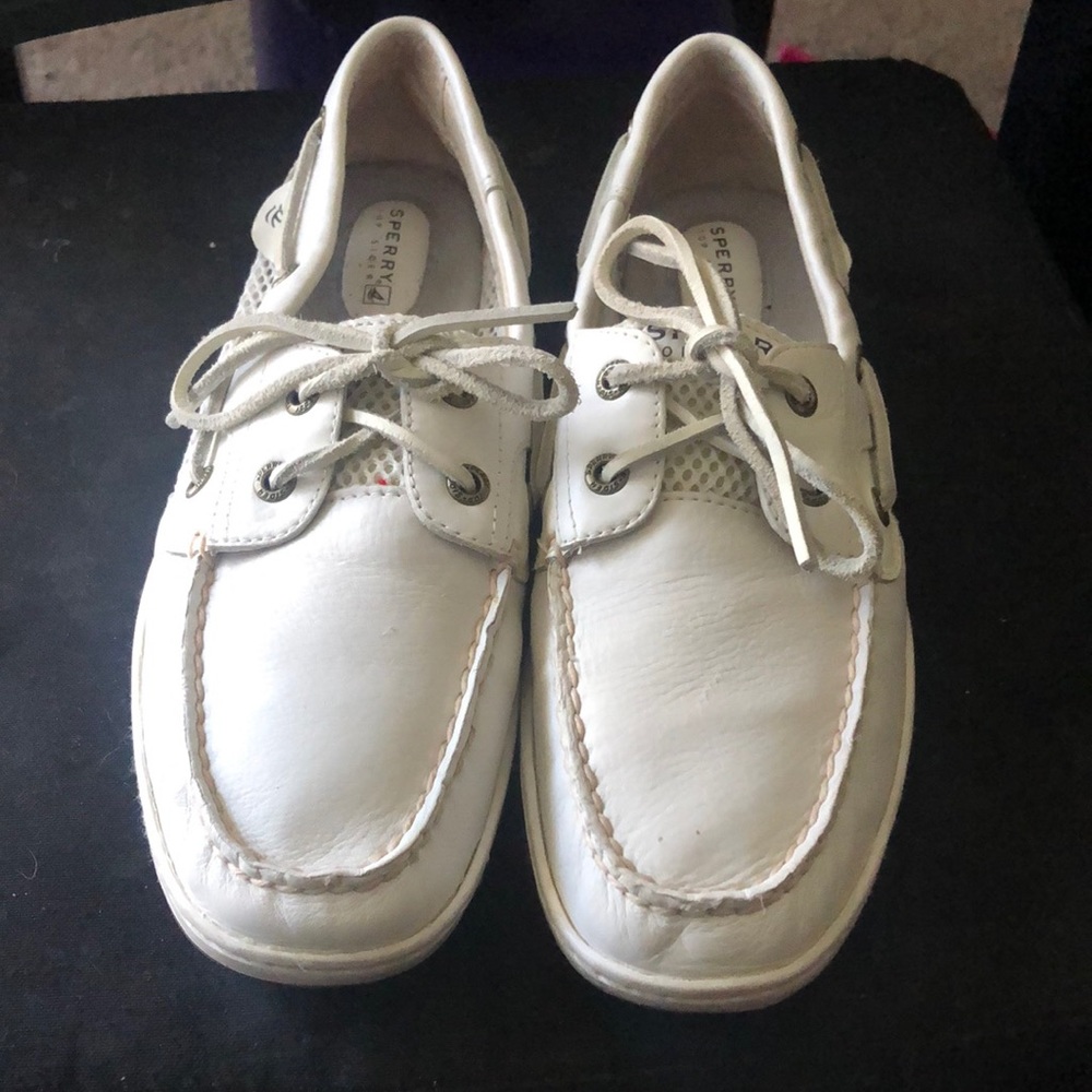 White Sperry Boat shoes